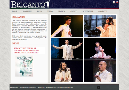 Portfolio Starfarm Internet Communications srl - Belcanto - The Luciano Pavarotti Heritage